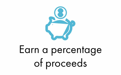 Earn a percentage of proceeds